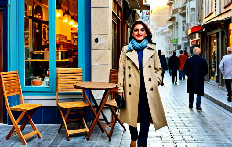 모바일 고객 여정 맵핑 전략 - **

A vibrant street scene in Istanbul's Beyoğlu district during the golden hour. A professional wom...