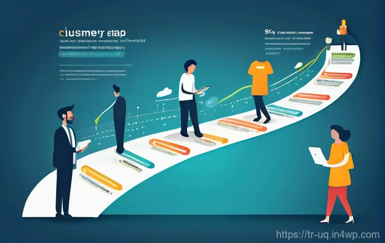마케팅 자동화를 위한 고객 여정 맵 활용 - **Prompt 1: The Illuminated Customer Journey Map**
    "A vibrant and intricate illustration of a 'C...