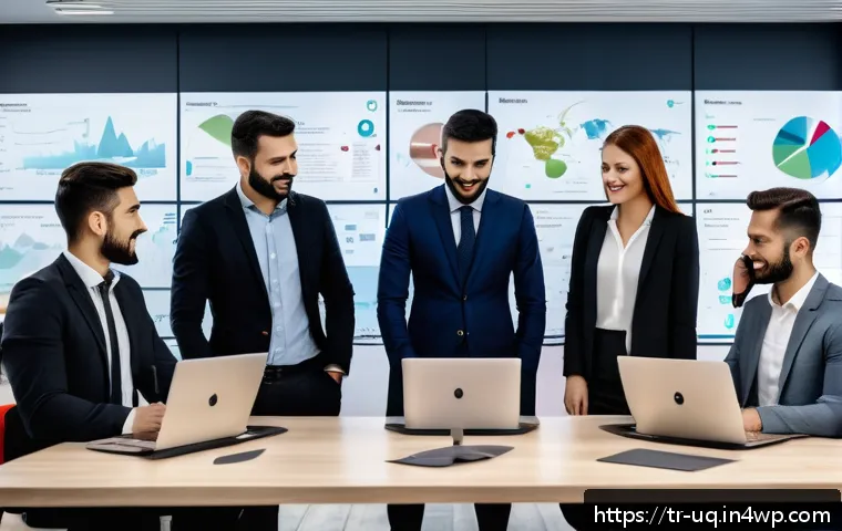 고객 여정 맵을 통한 서비스 개선 사례 - A modern Turkish e-commerce customer service center scene showing a diverse team of employees engagi...